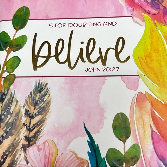 STOP DOUBTING AND BELIEVE Lined Journal Floral - Picture 3 of 15